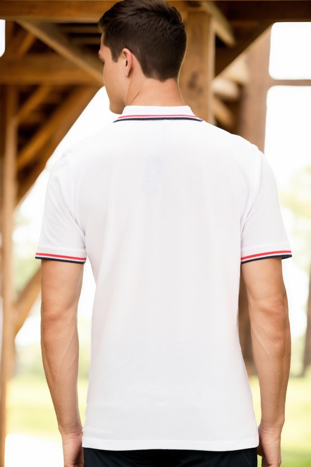 T8594 DEWBERRY ERKEK T-SHIRT-AÇIK BEYAZ