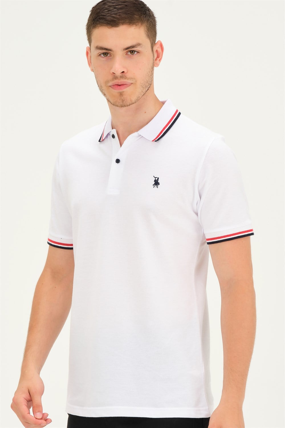 T8594 DEWBERRY  ERKEK T-SHIRT-BEYAZ