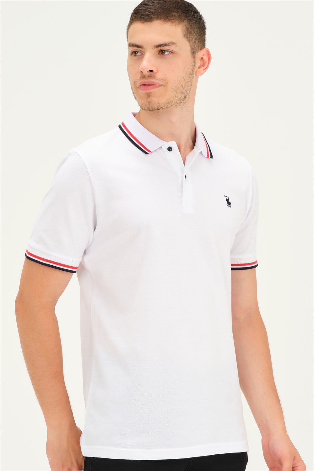 T8594 DEWBERRY  ERKEK T-SHIRT-BEYAZ