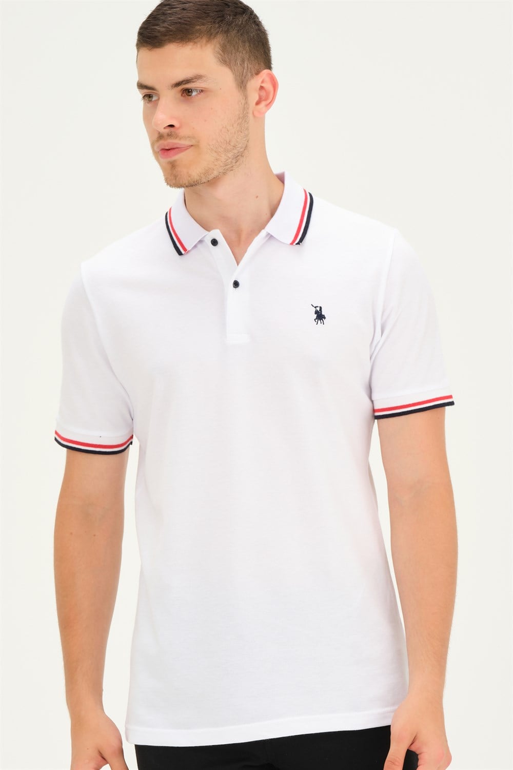 T8594 DEWBERRY  ERKEK T-SHIRT-BEYAZ
