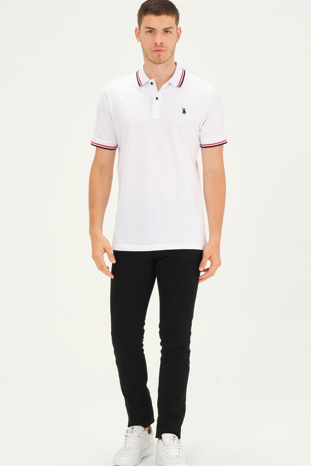 T8594 DEWBERRY  ERKEK T-SHIRT-BEYAZ