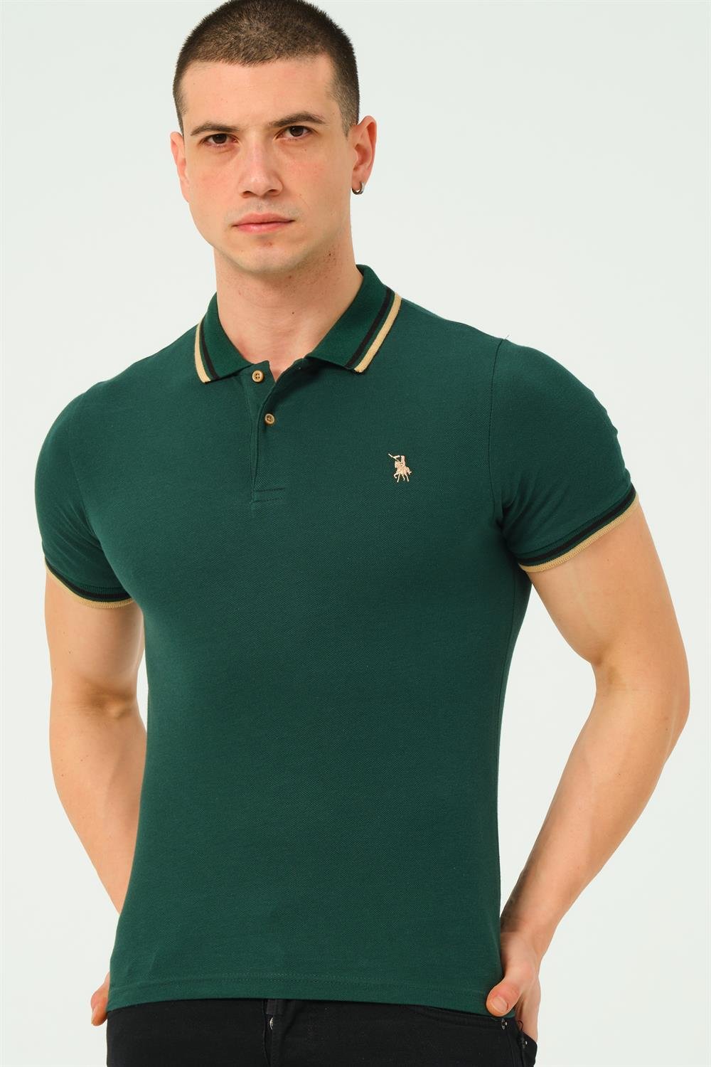 T8594 DEWBERRY ERKEK T-SHIRT-DÜZ NEFTİ