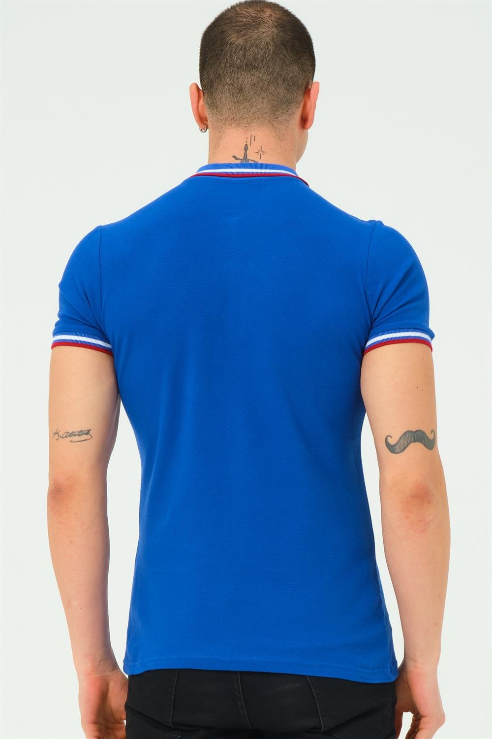 T8594 DEWBERRY ERKEK T-SHIRT-DÜZ SAKS