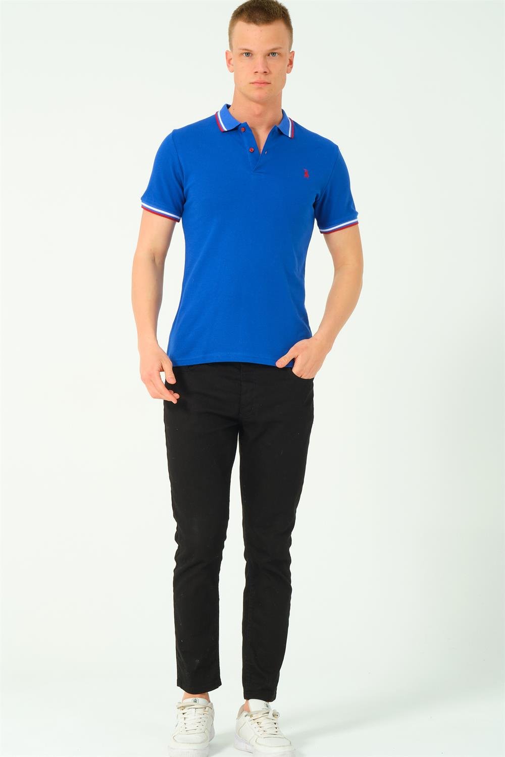 T8594 DEWBERRY ERKEK T-SHIRT-SAX-2