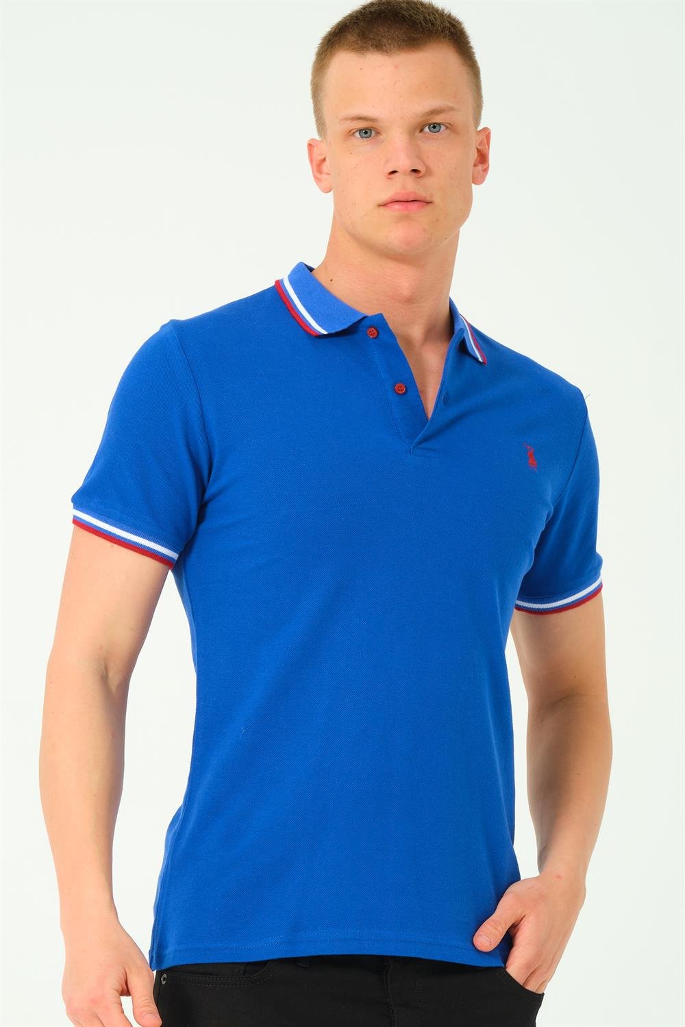 T8594 DEWBERRY ERKEK T-SHIRT-SAX-2