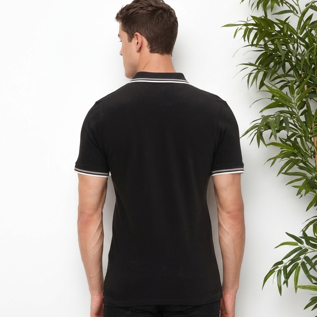 T8594 DEWBERRY ERKEK T-SHIRT-SİYAH-1