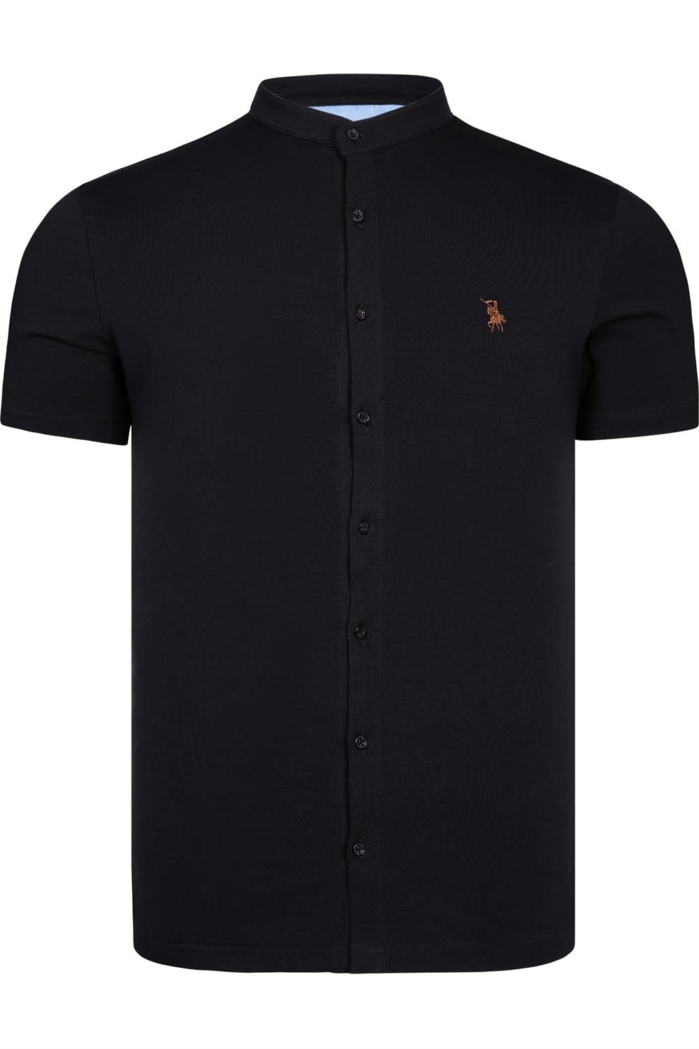 T8597 DEWBERRY ERKEK SLIMFIT GÖMLEK-SİYAH