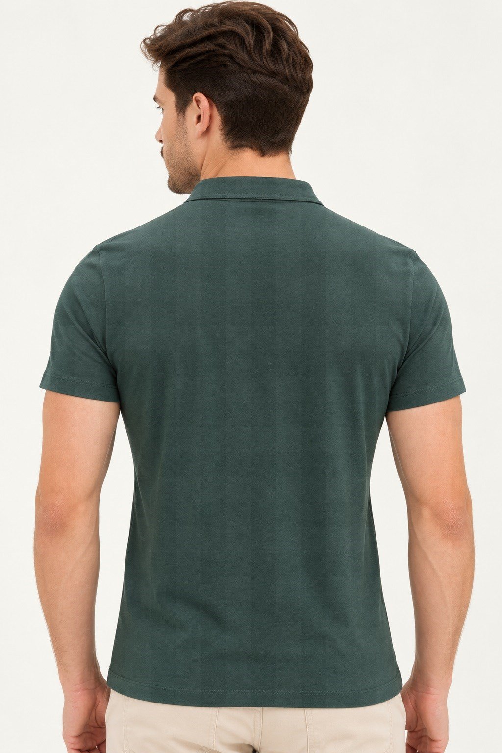 T9560 DEWBERRY T-SHIRT-DÜZ YEŞİL