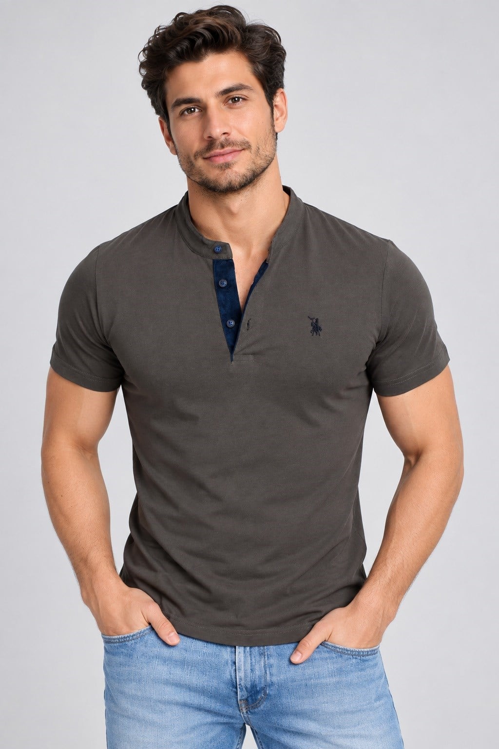 T9560 DEWBERRY T-SHIRT-HAKİ
