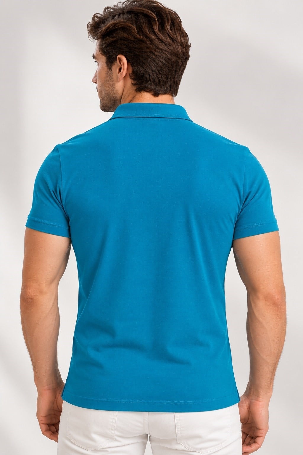 T9560 DEWBERRY T-SHIRT-KOYU TURKUAZ-2