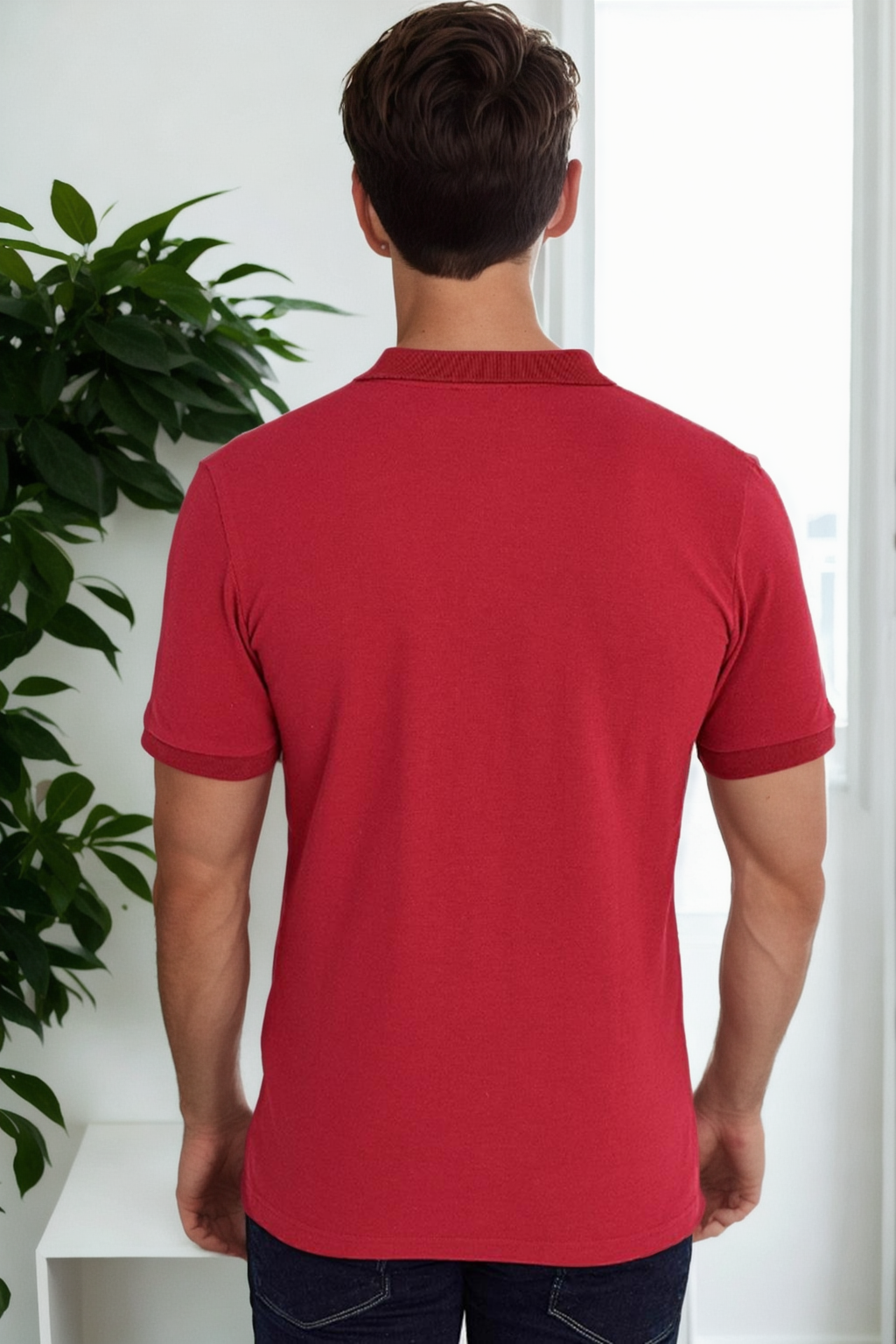 T9561 DEWBERRY ERKEK TSHIRT-BORDO