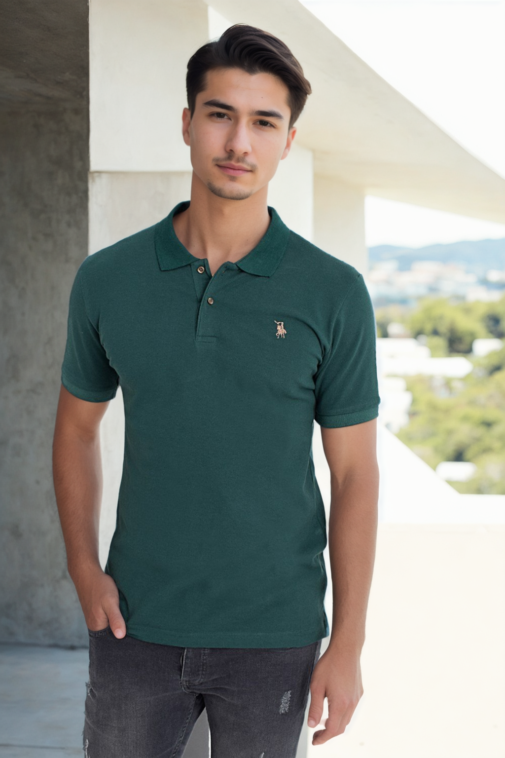 T9561 DEWBERRY ERKEK TSHIRT-HAKİ