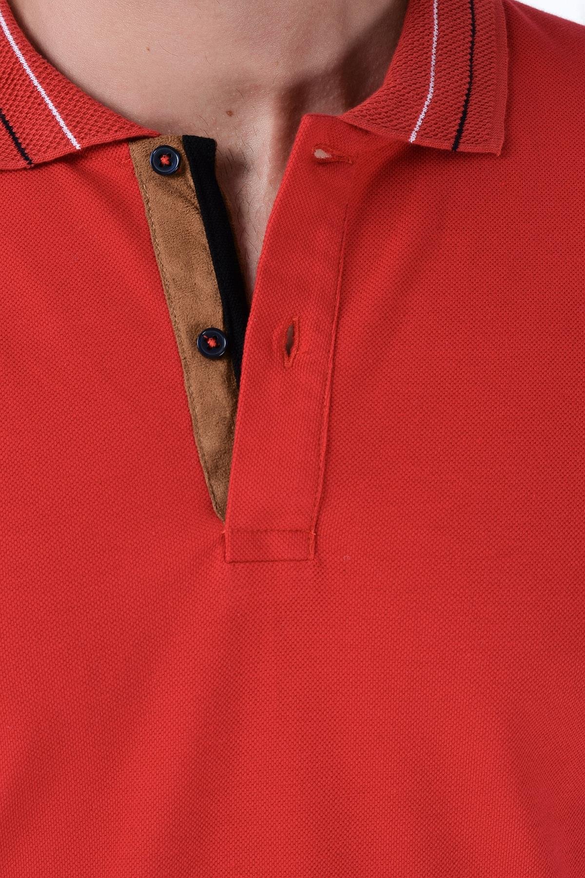 T9567 DEWBERRY ERKEK T-SHIRT-BORDO