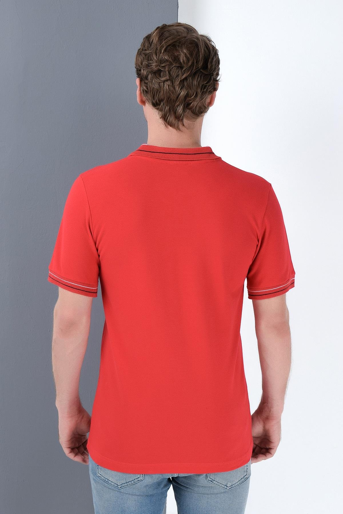 T9567 DEWBERRY ERKEK T-SHIRT-BORDO