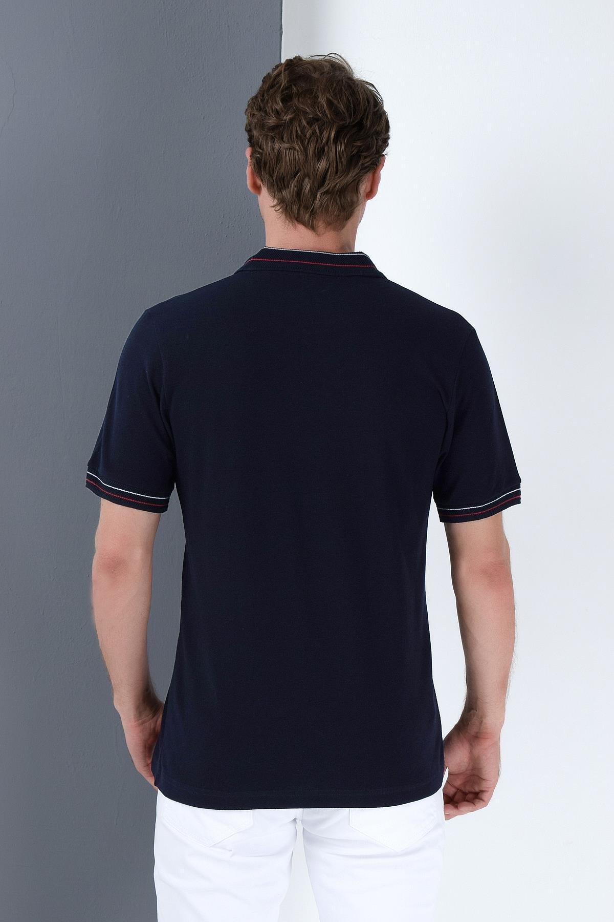 T9567 DEWBERRY ERKEK T-SHIRT-LACİVERT