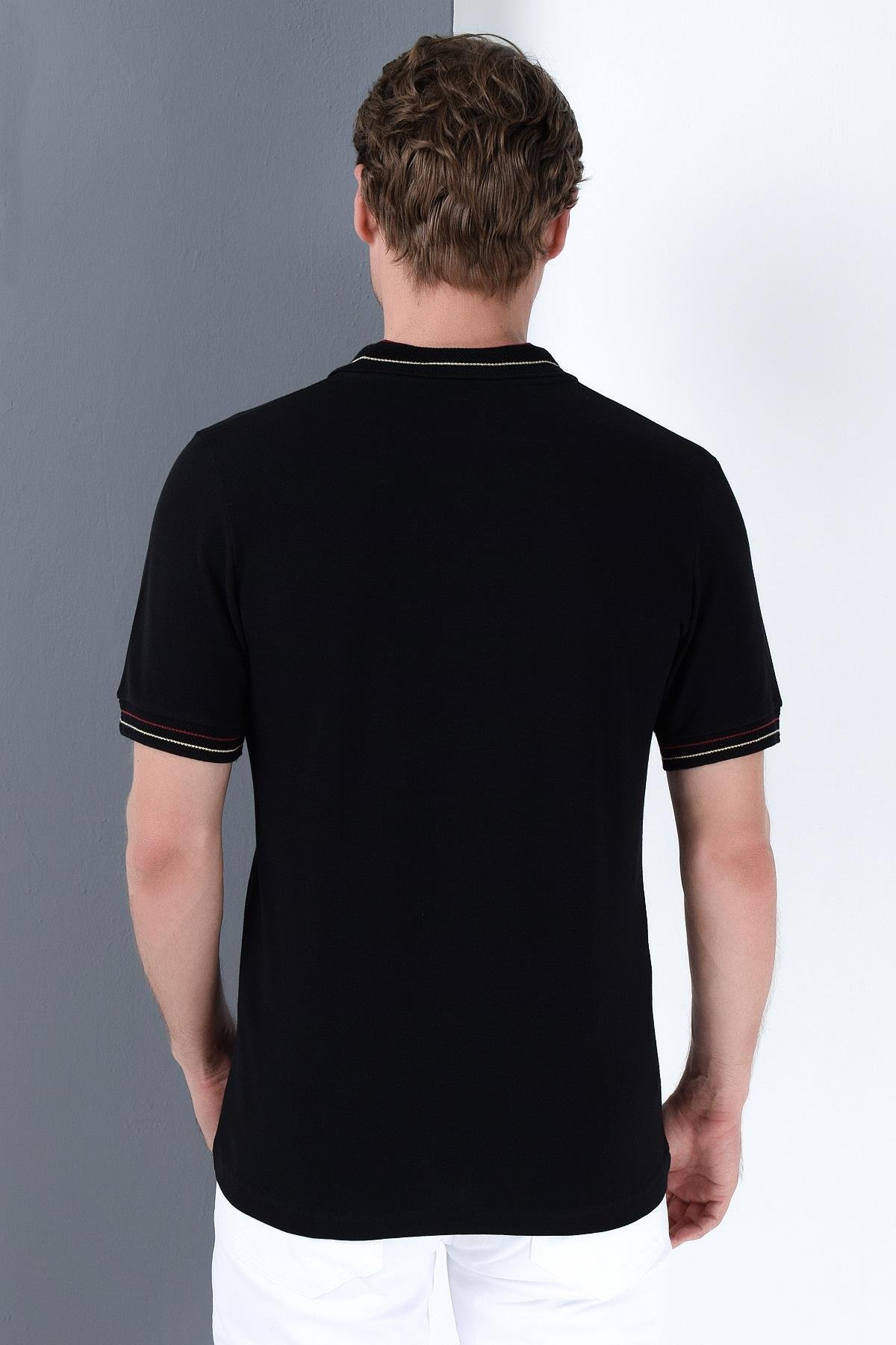 T9567 DEWBERRY ERKEK T-SHIRT-SİYAH
