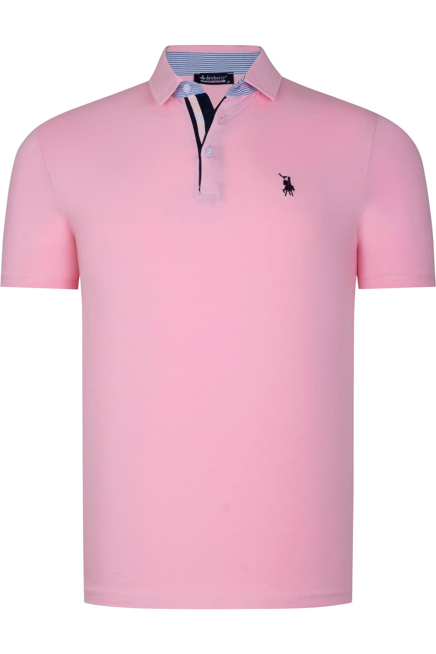 T9582 DEWBERRY ERKEK T-SHIRT-PEMBE