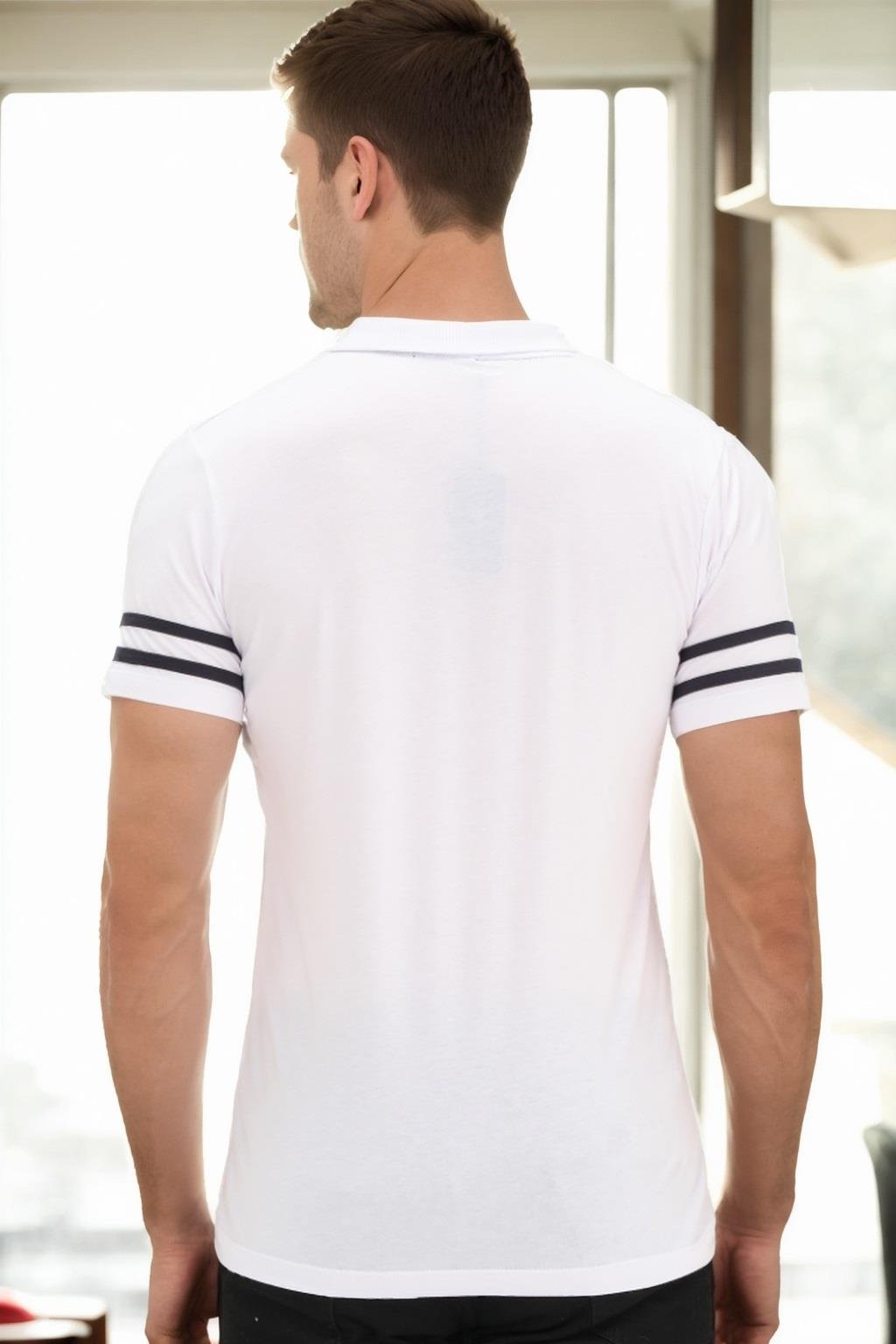 T9585 DEWBERRY ERKEK T-SHIRT-BEYAZ OPTİK
