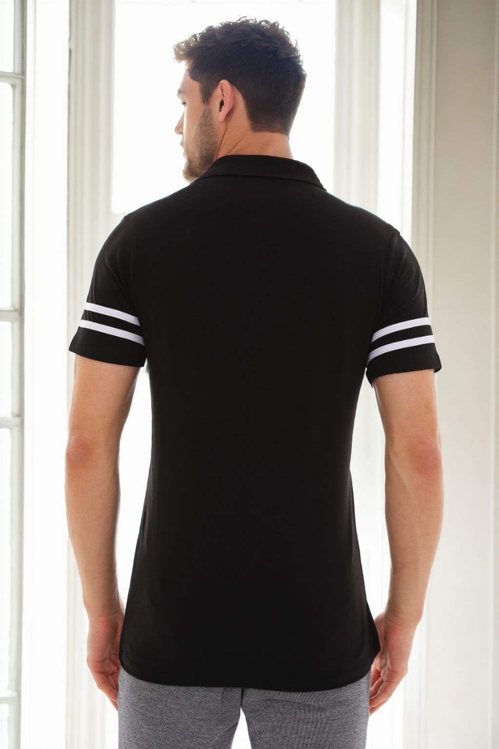 T9585 DEWBERRY ERKEK T-SHIRT-SİYAH