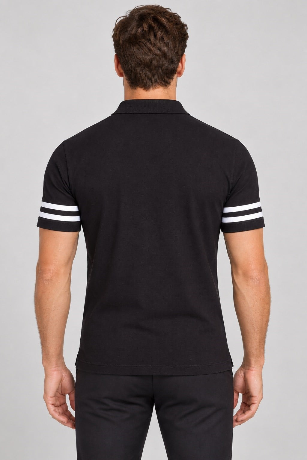 T9585 DEWBERRY ERKEK T-SHIRT-SİYAH-BEYAZ