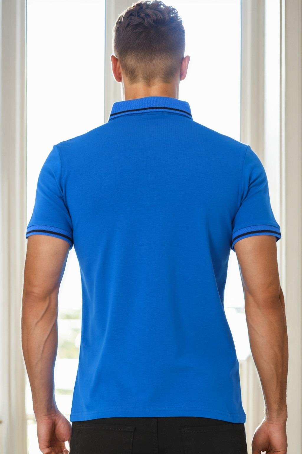 T9586 DEWBERRY ERKEK POLO YAKA T-SHIRT-SAKS