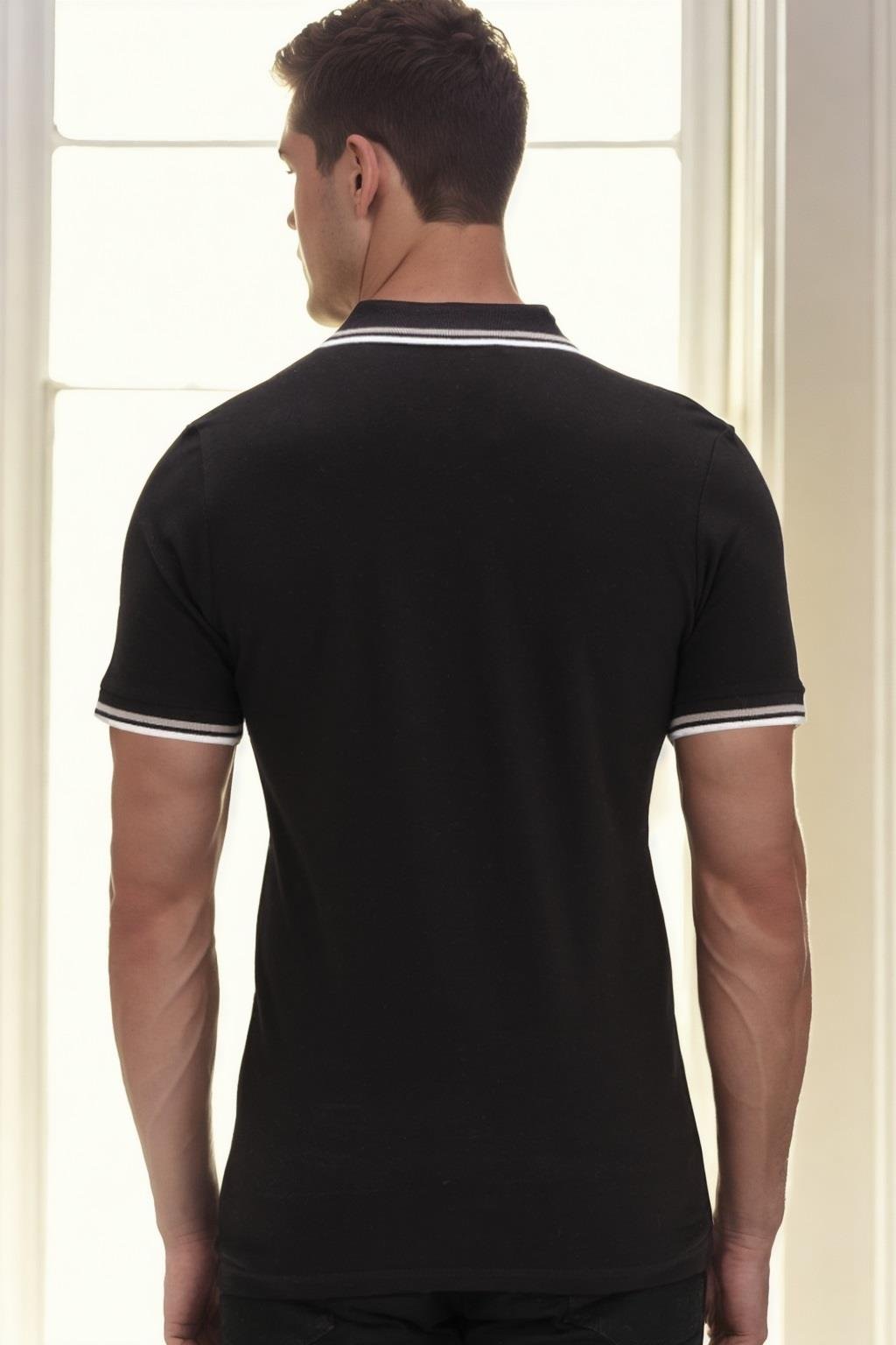 T9594 DEWBERRY ERKEK T-SHIRT-SİYAH