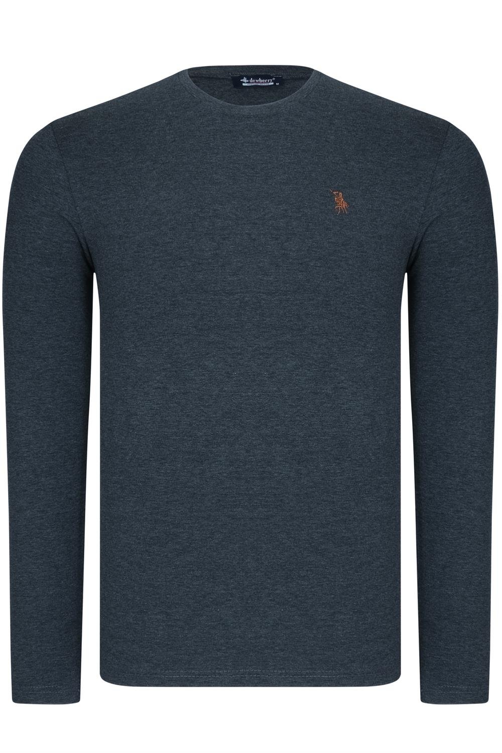 ÜÇLÜ SET T8588 DEWBERRY YUVARLAK YAKA ERKEK SWEATSHIRT-BEYAZ-ANTRASİT-BORDO