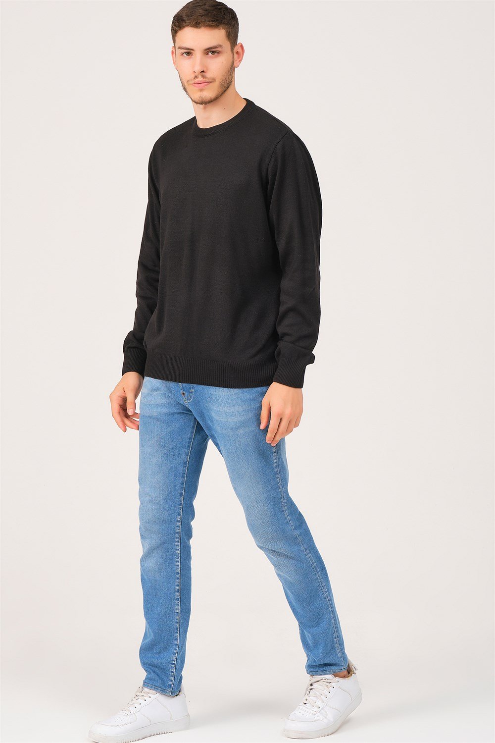 V0091 DEWBERRY ERKEK BATTAL OVERSIZE KAZAK-SİYAH