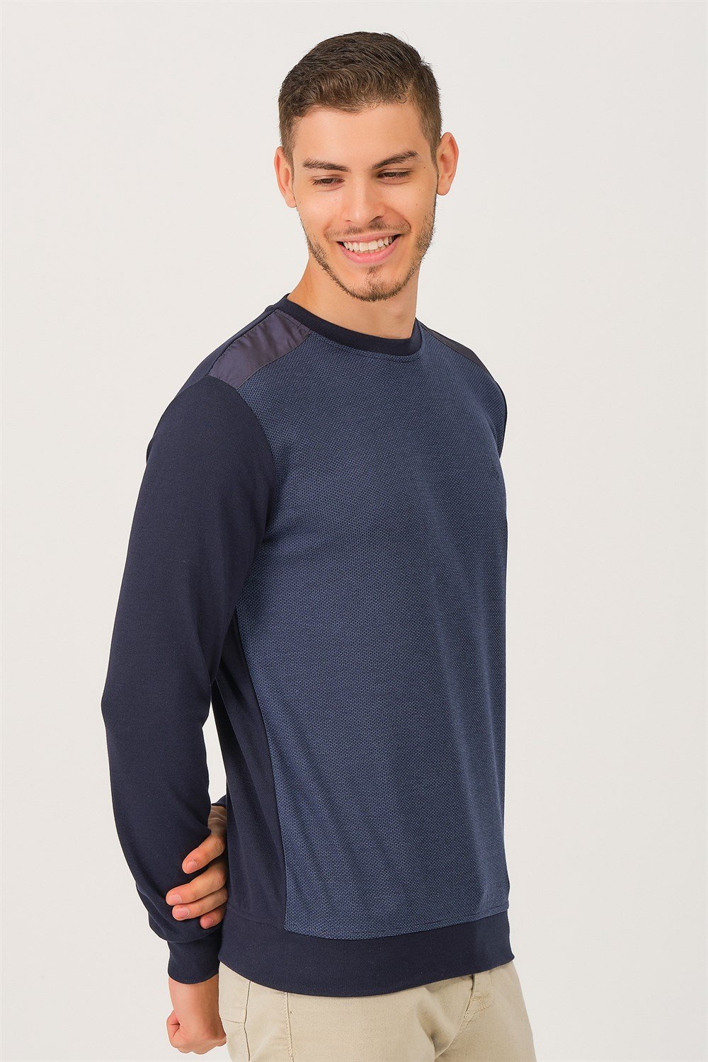 V3401 DEWBERRY DIO RISE ERKEK SWEATSHIRT-LACİVERT