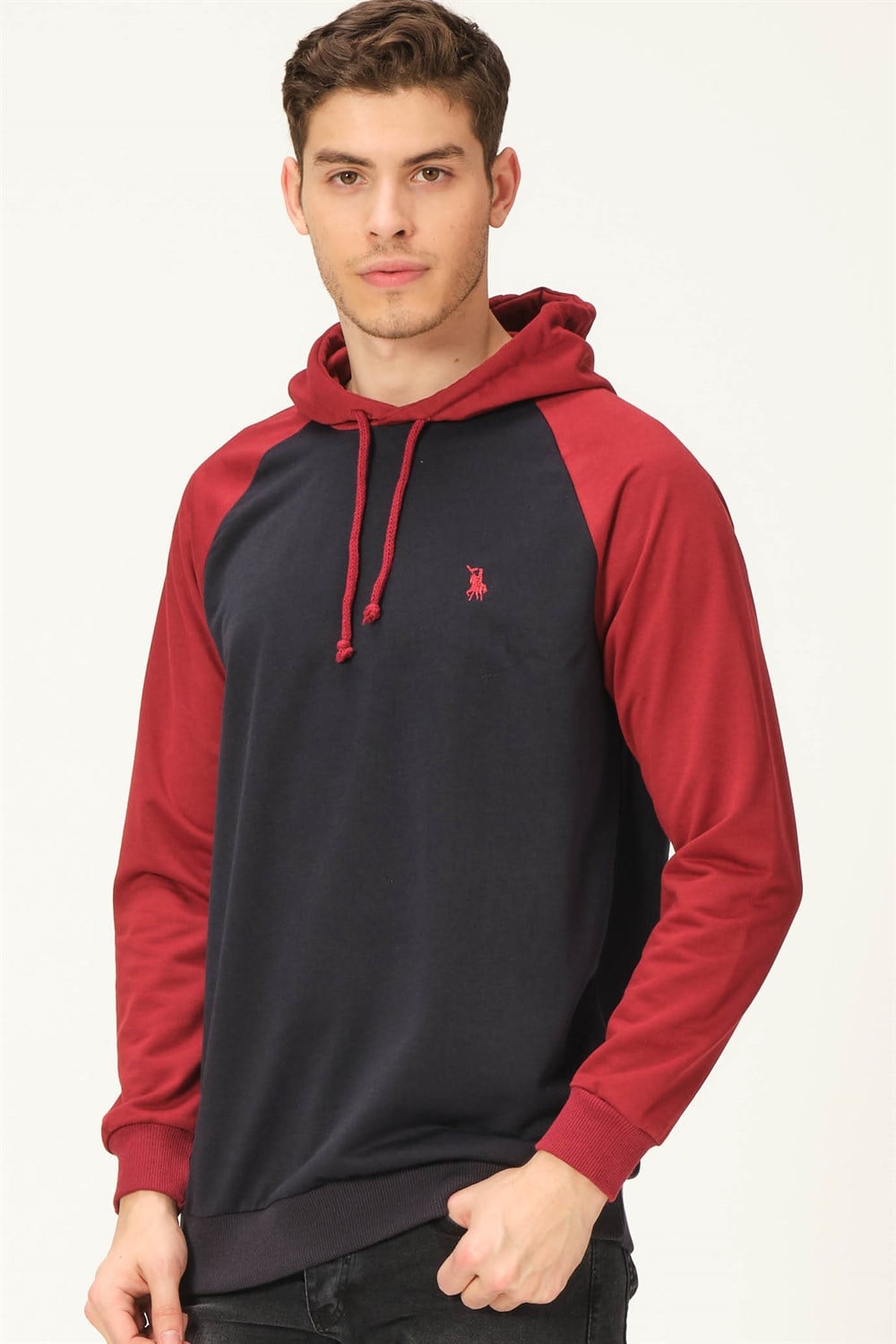 V4005 DEWBERRY ERKEK SWEATSHIRT-LACİVERT- BORDO