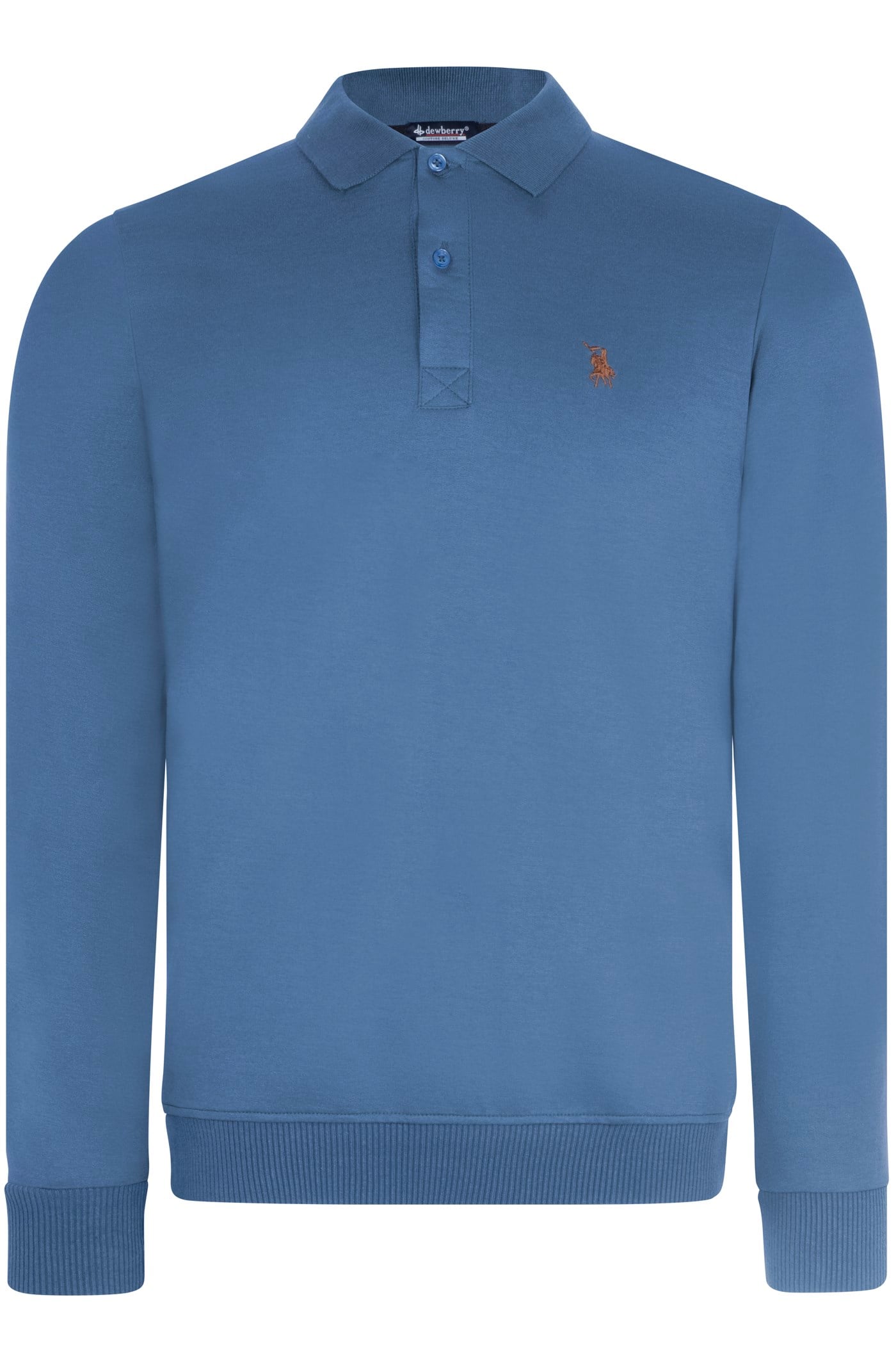 V4007 Dewberry Erkek Polo Yaka Sweatshirt 7 li Set-SİYAH-LACİVERT-HAKİ-GRİ-CAMEL-KAHVE-İNDİGO