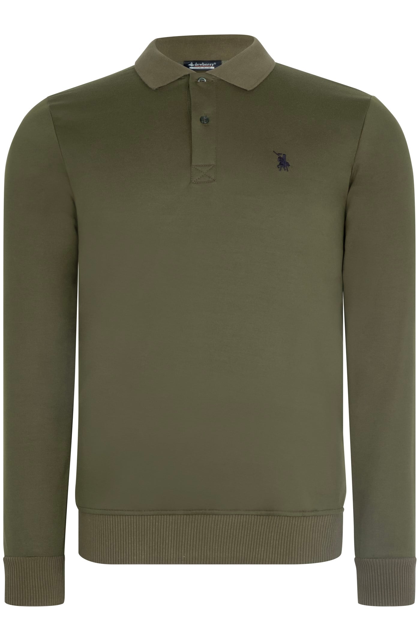 V4007 Dewberry Erkek Polo Yaka Sweatshirt 7 li Set-SİYAH-LACİVERT-HAKİ-GRİ-CAMEL-KAHVE-İNDİGO