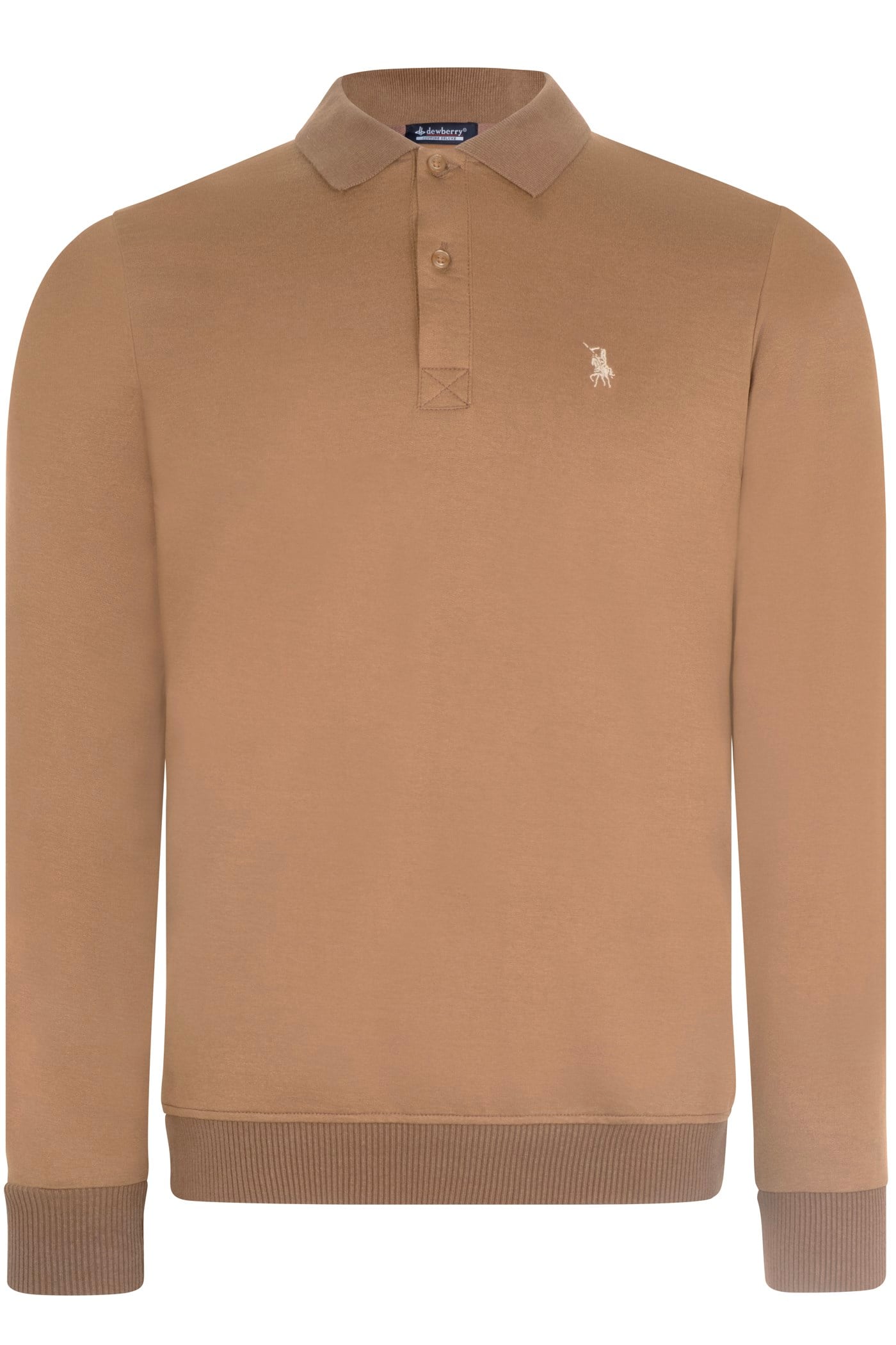 V4007 Dewberry Erkek Polo Yaka Sweatshirt 7 li Set-SİYAH-LACİVERT-HAKİ-GRİ-CAMEL-KAHVE-İNDİGO