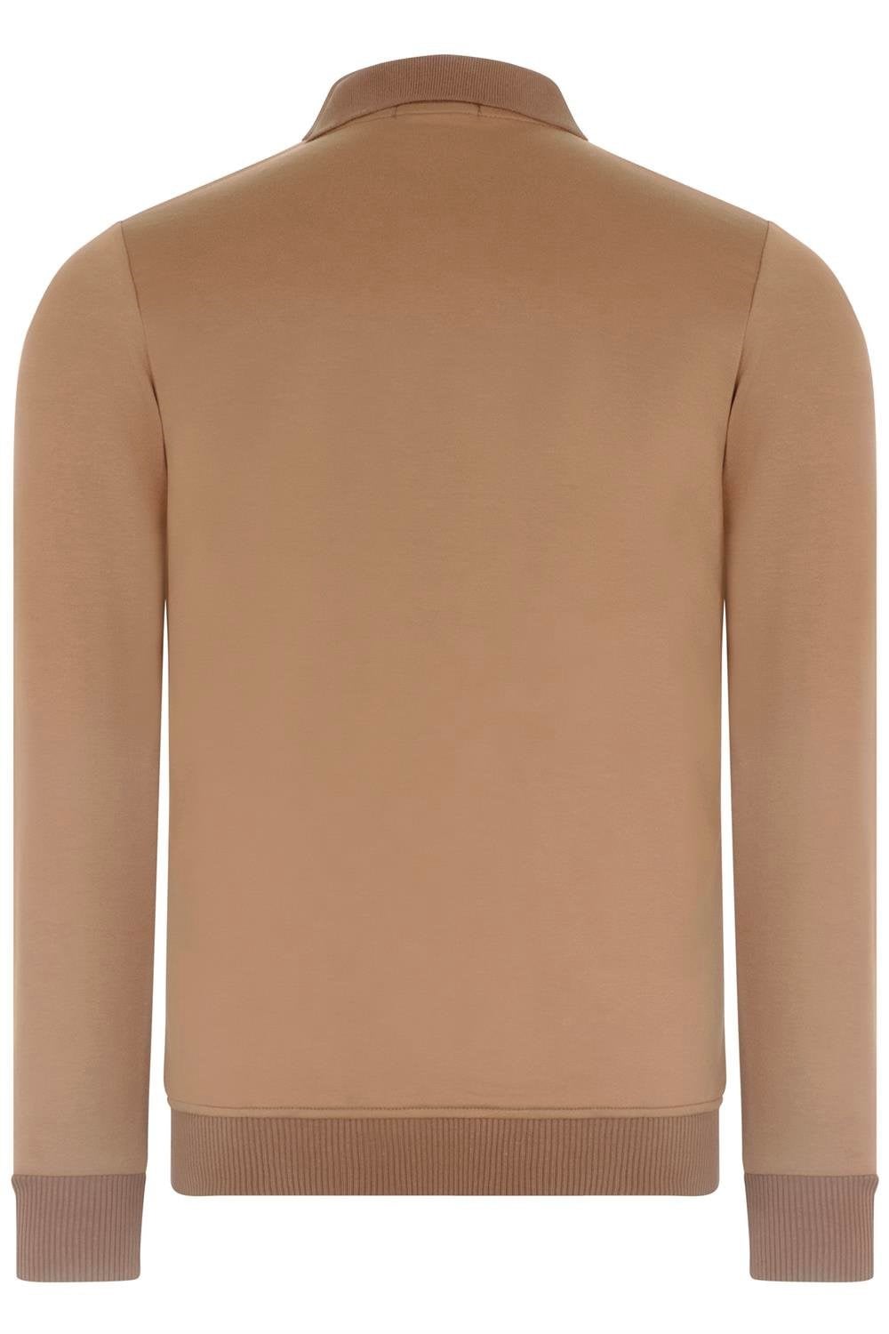 V4007 Dewberry Erkek Polo Yaka Sweatshirt 7 li Set-SİYAH-LACİVERT-HAKİ-GRİ-CAMEL-KAHVE-İNDİGO