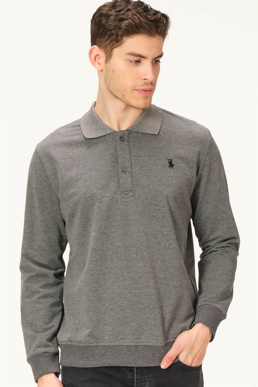 V4007 DEWBERRY ERKEK SWEATSHIRT-ANTRASİT