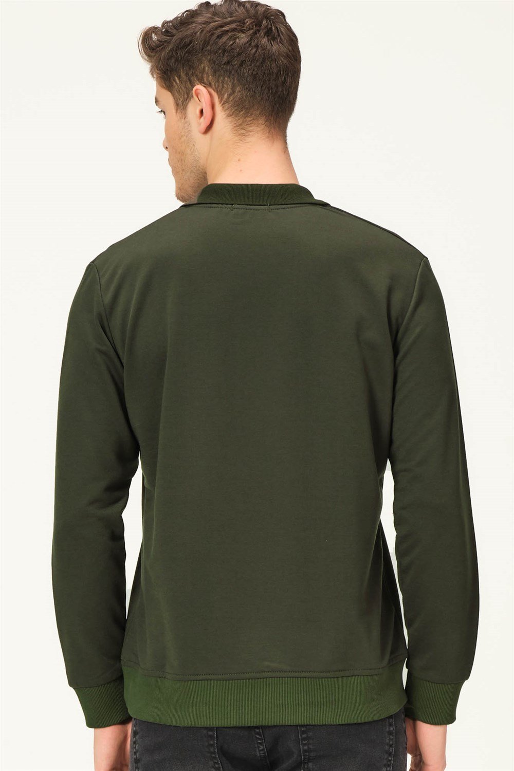 V4007 DEWBERRY ERKEK SWEATSHIRT-HAKİ