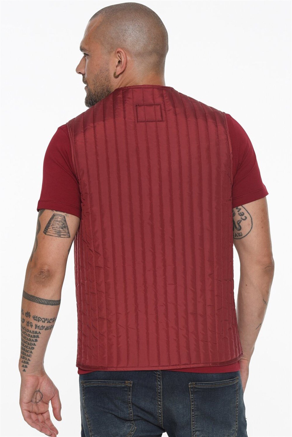 Y8611 DEWBERRY ERKEK YELEK-BORDO