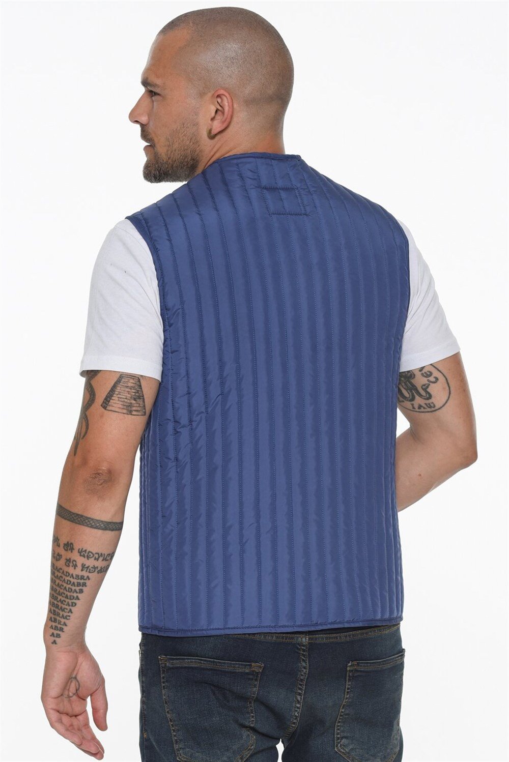 Y8611 DEWBERRY ERKEK YELEK-MAVİ