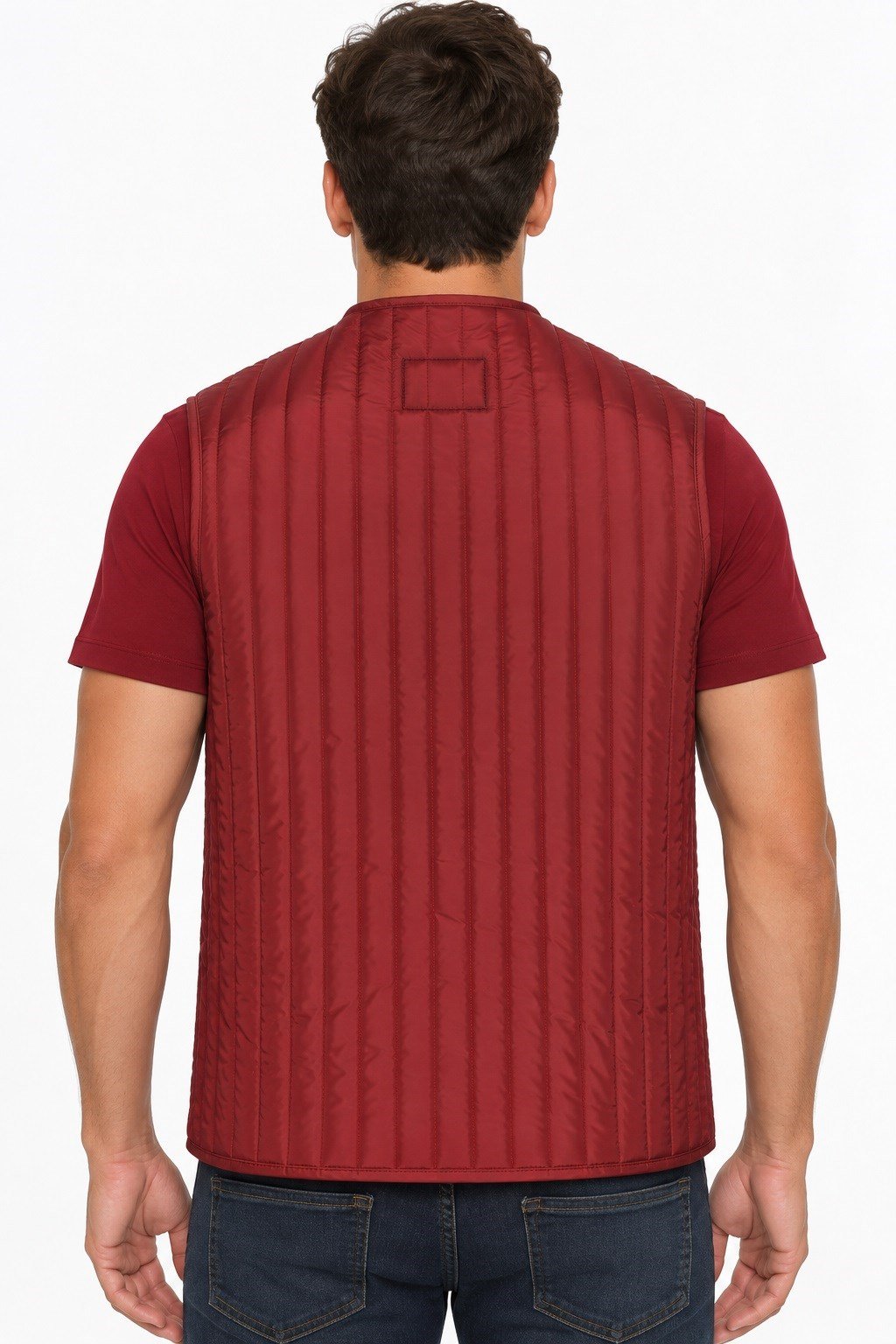 Y9611 DEWBERRY ERKEK YELEK-BORDO-1