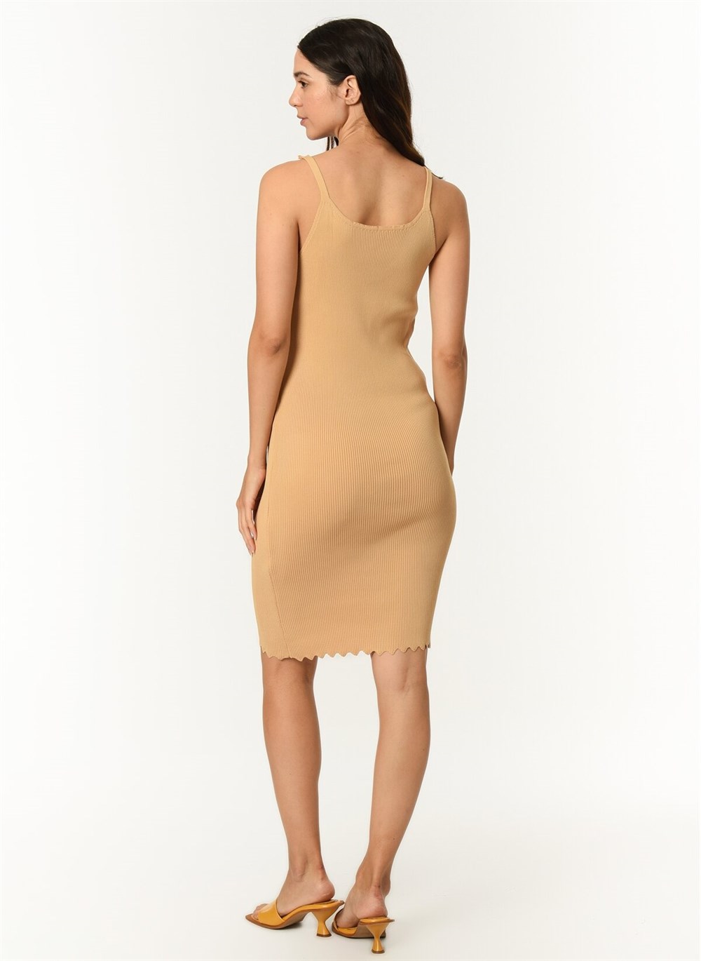 Z2011 DEWBERRY BAYAN ELBİSE-AÇIK CAMEL