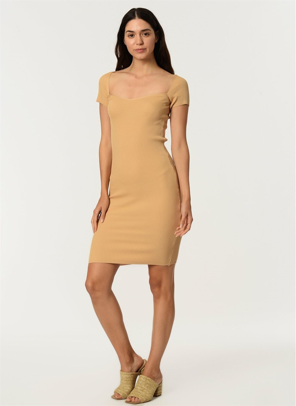 Z2016 DEWBERRY BAYAN ELBİSE-AÇIK CAMEL