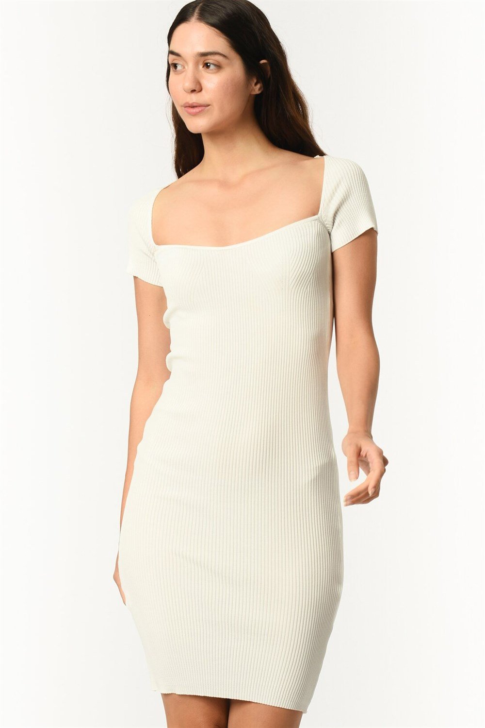 Z2016 DEWBERRY BAYAN ELBİSE-KAR BEYAZ