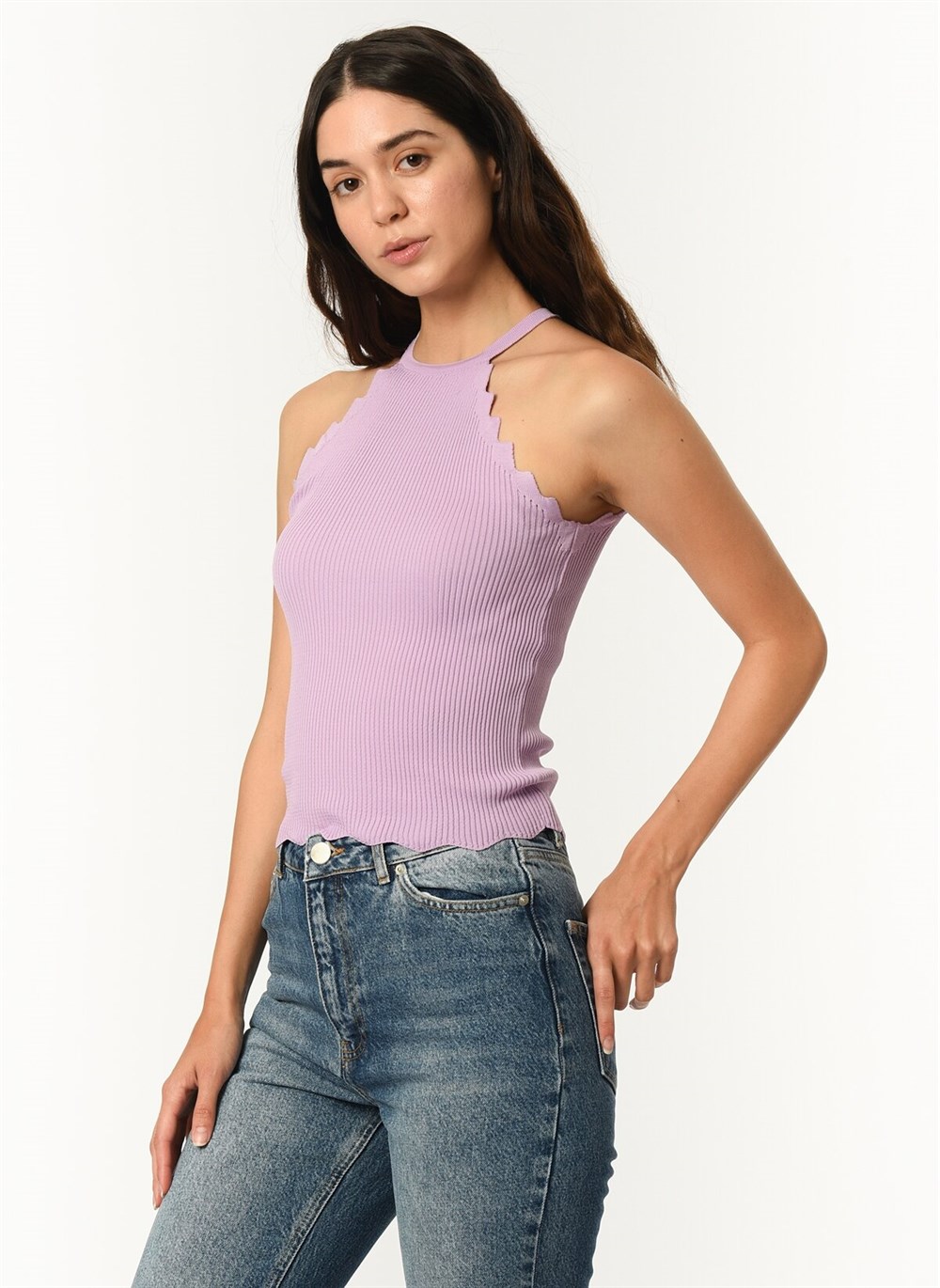 Z2022 DEWBERRY BAYAN KROP BLUZ-MOR