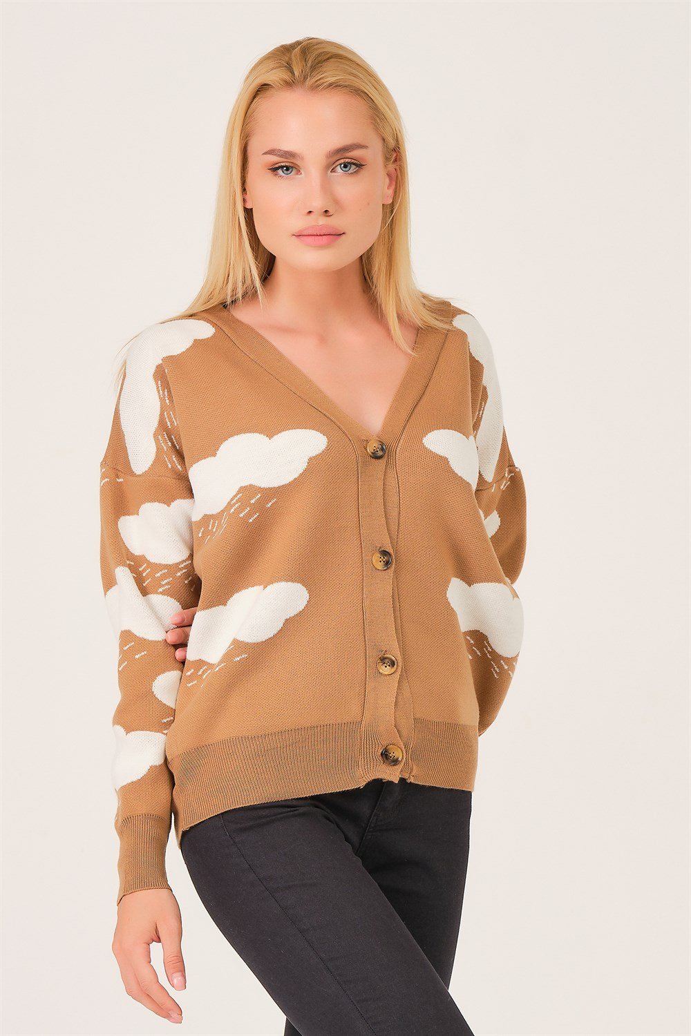 Z3009 DEWBERRY BAYAN BULUT DETAY HIRKA-CAMEL