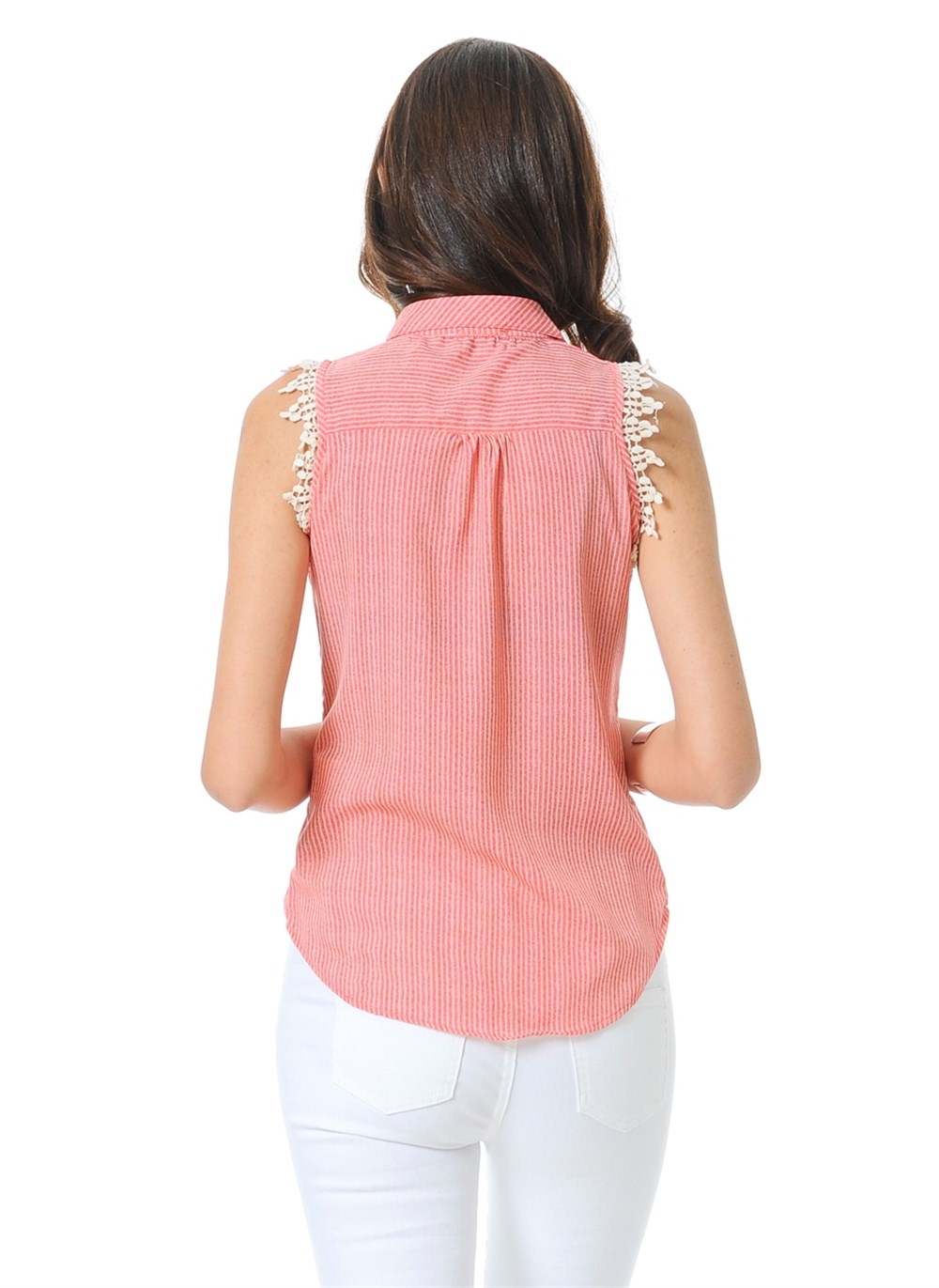 Z6046 DEWBERRY BAYAN GÖMLEK-PEMBE