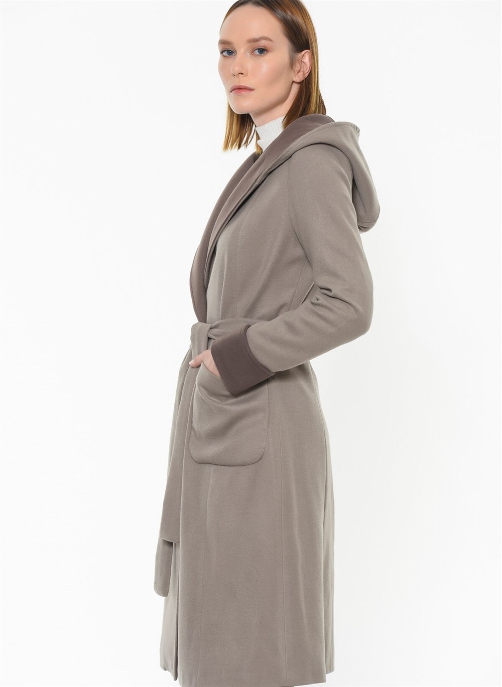 Z6422 DEWBERRY BAYAN PALTO-BEJ