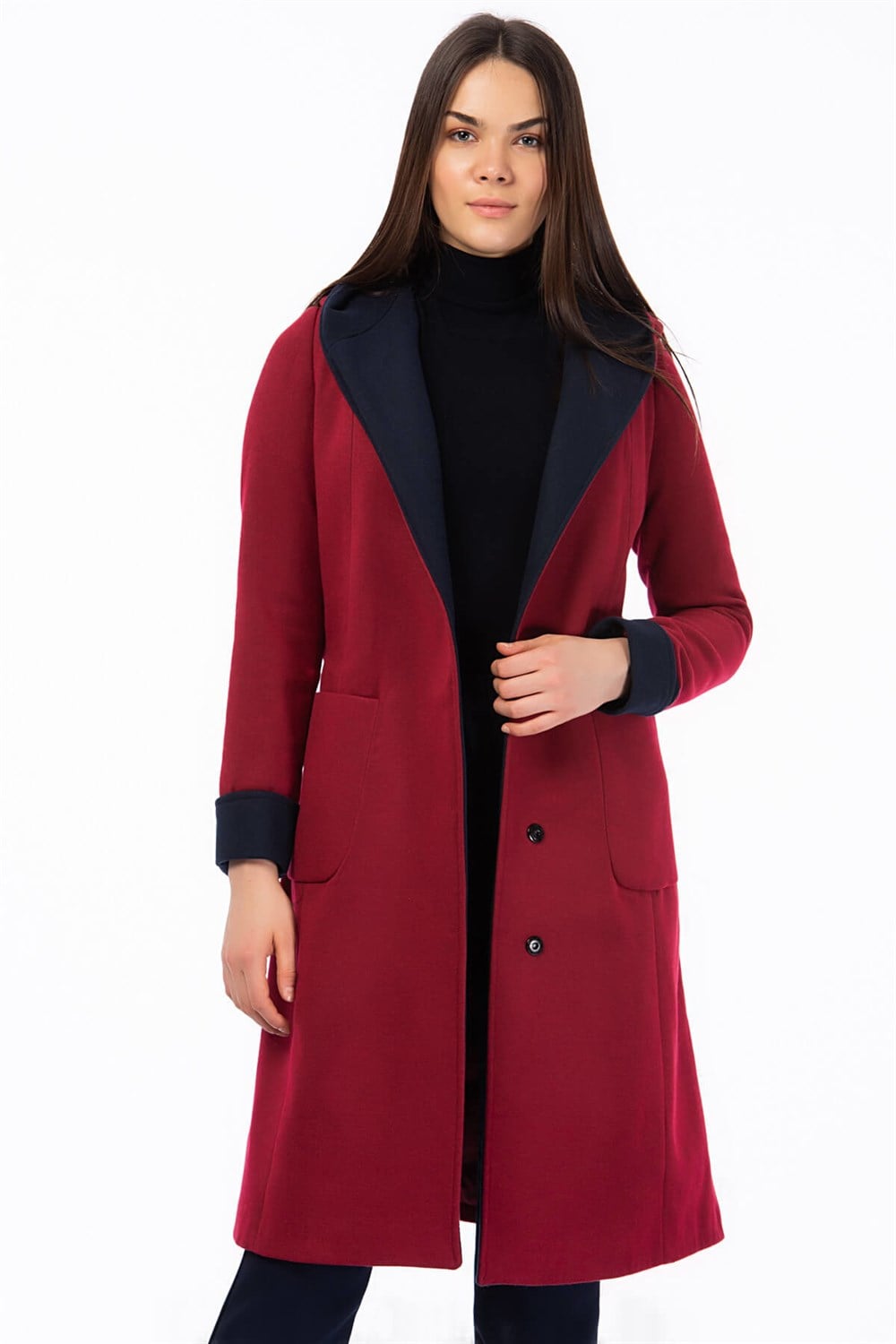 Z6422 DEWBERRY BAYAN PALTO-BORDO