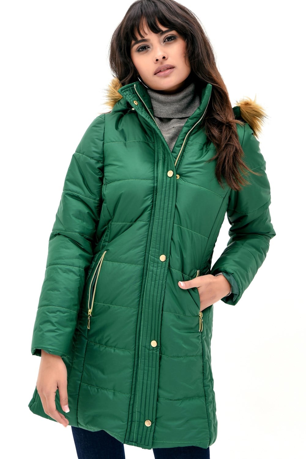 Z6434 DEWBERRY BAYAN KABAN-AÇIK YEŞİL