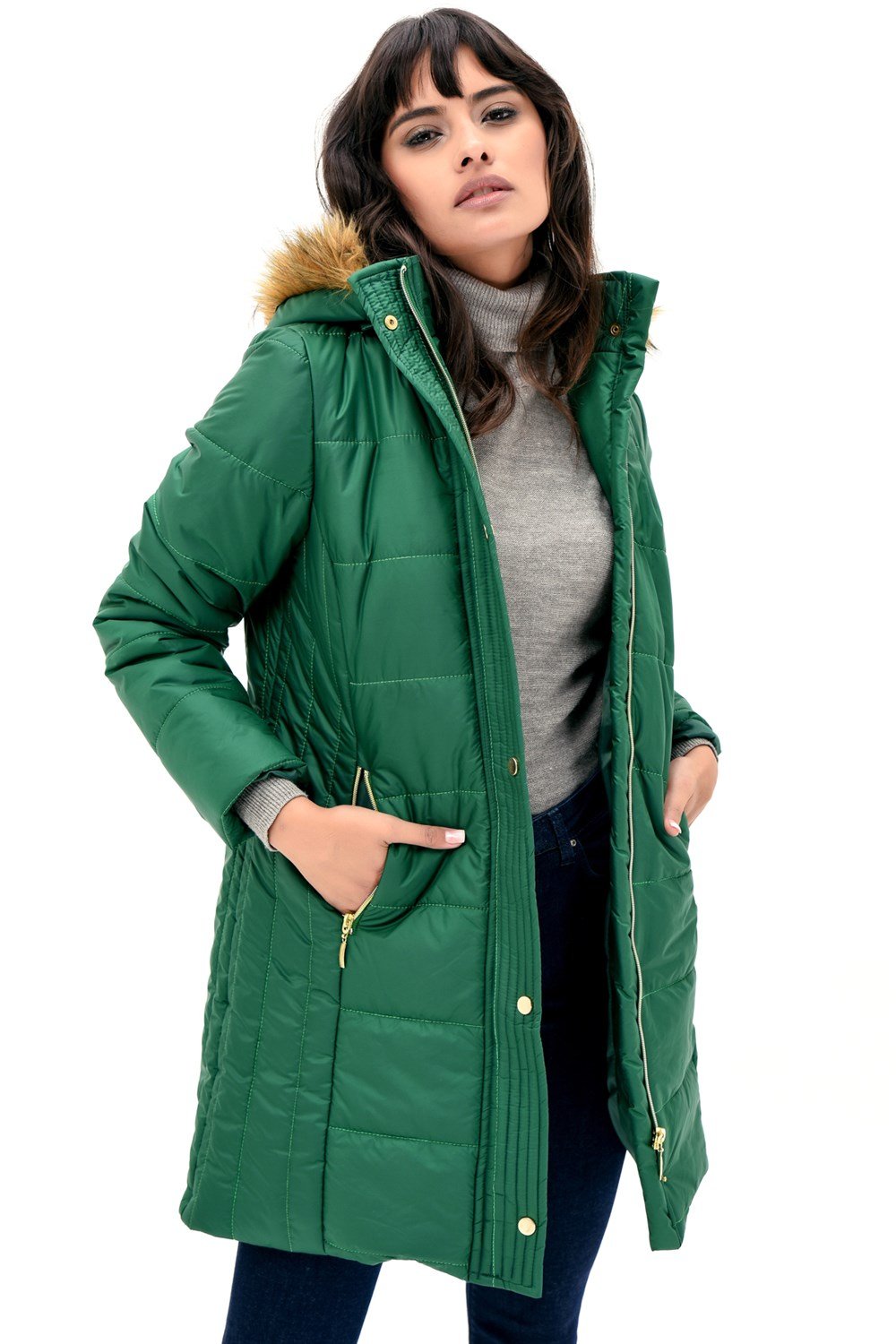 Z6434 DEWBERRY BAYAN KABAN-AÇIK YEŞİL
