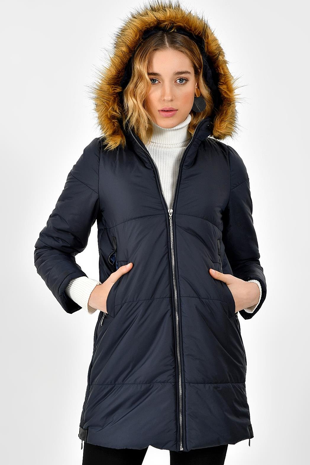 Z6590 DEWBERRY BAYAN KABAN-DÜZ LACİVERT